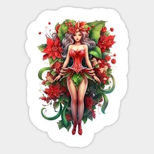 Fairy Christmas Girl Sticker